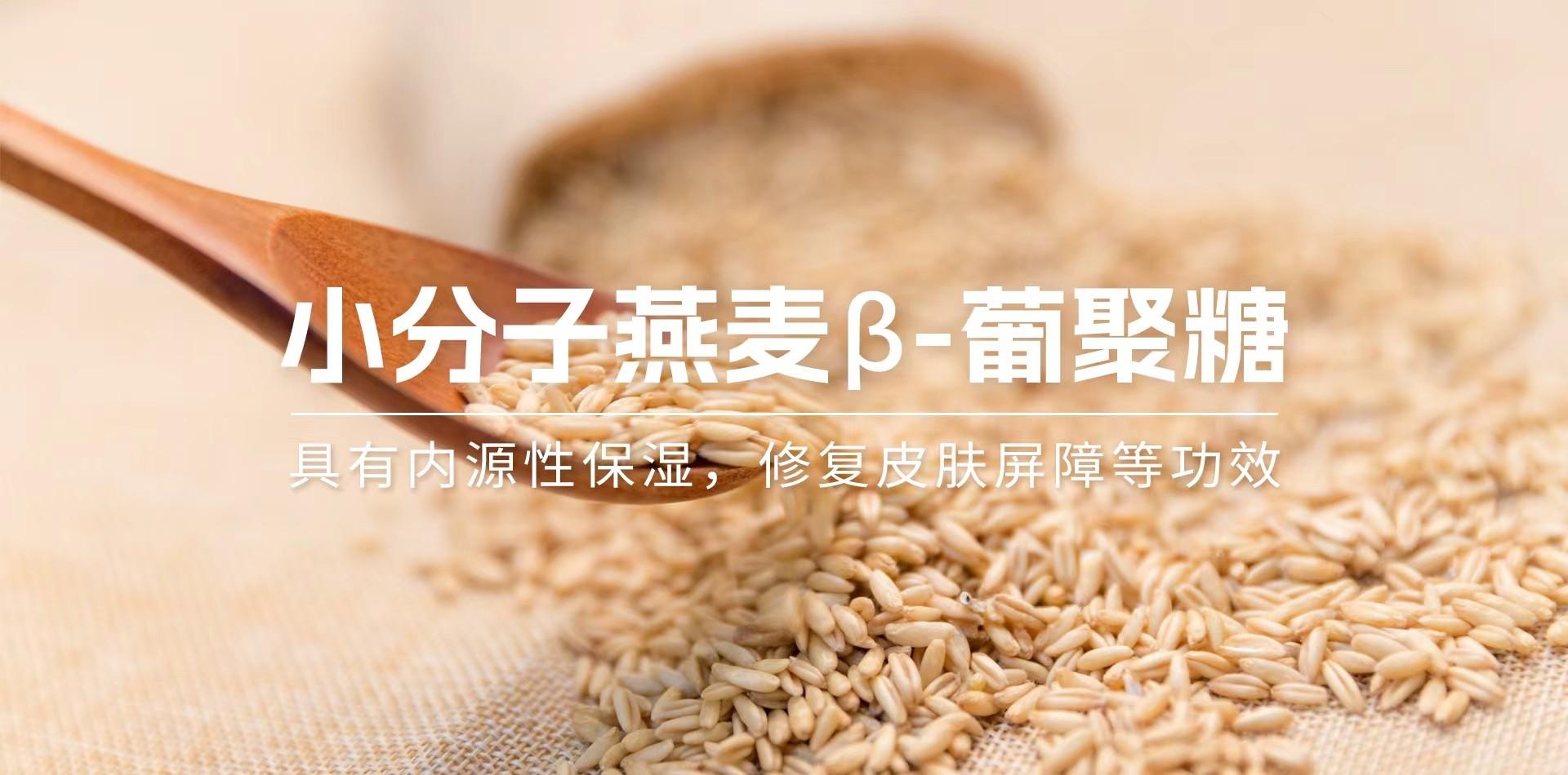 小分子燕麦β-葡聚糖具有内源性保湿，修复皮肤屏障等功效